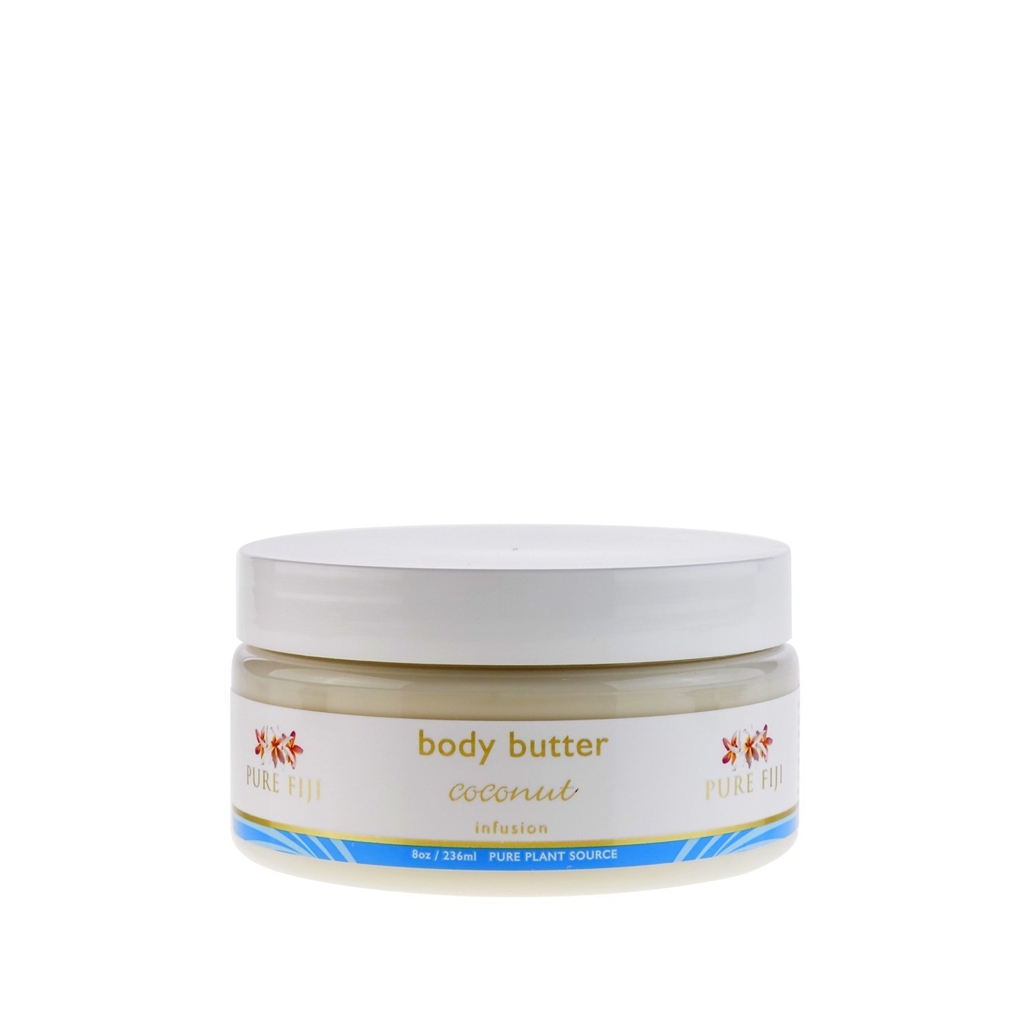 PURE FIJI Body Butter - Moisturizer Body Cream - Face Cream and Body Lotion for Dry Skin with Natural Oils & Vitamin E,Coconut, 8oz