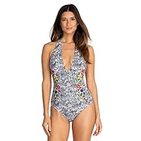 Johnny Was womens Spring Halter Embroidered One-piece