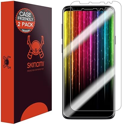 Skinomi TechSkin [2-Pack] (Case Compatible) Clear Screen Protector for Samsung Galaxy S9 Plus Anti-Bubble HD TPU Film