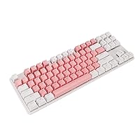 Computer Keyboard, High Responsive Mechanical Keyboard for Computer Gaming (Pink White)
