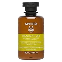 APIVITA Gentle Daily Shampoo for Men and Women - Sulfate Free Hair Care that Hydrates, Protects the Scalp & Prevents Split Ends - With Rosemary, Honey and Chamomile - For All Hair Types, 8.45 Fl Oz