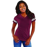 LAT Ladies Gameday Mash-Up Long Sleeve Fine Jersey Tee (3534)