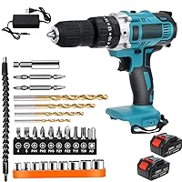 Cordless Drill kit, 21V Cordless Drill, with Battery and Charger 90N.M Torque, 3/8
