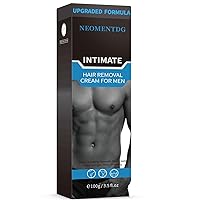 Hair Removal Cream for Men: Body Hair Remover for Men’s Intimate and Private Areas - Upgraded Formula Suitable for Sensitive and All Skin Types - 3.5 Fl. Oz