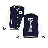 babyhealthy Kpop Exo Seoul Concert Same Style Baseball Jersey T-Shirt BAEKHYUN SEHUN XIUMIN Hip-hop Shirt