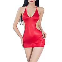 Women's Hollow Out Tight Wrap Pencil Dress Sheer Mesh Sexy Bodycon Sleeveless Mini Dress