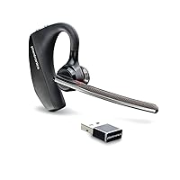 Plantronics - Voyager 5200 UC (Poly) - Bluetooth Single-Ear (Monaural) Headset - USB-A Compatible to connect to your PC and/or Mac - Works with Teams, Zoom & more - Noise Canceling