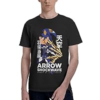 Anime T Shirts Ronin Warriors Man's Summer Cotton Tee Crew Neck Short Sleeve Tops Black