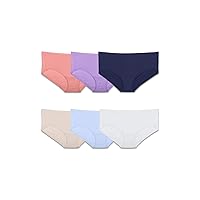 Fruit of the Loom Women's Underwear Breathable Panties (Regular & Plus, Plus Size Hipster-Micro Mesh-6 Pack, 10
