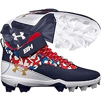 Under Armour Harper 7 Youth Mid USA Rm Jr Molded Baseball Cleat Red/White/Blue Medium 6