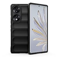 Aikukiki Case for Honor 90 Pro 5G,Honor 90 Pro Case,Luxury Heavy Duty 3D Striped Pattern Sensory Soft Silicone Full Portection Shockproof Girls Women Phone Case for Honor 90 Pro 5G (Black)