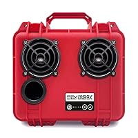 Waterproof, Portable, and Rugged Outdoor Bluetooth Speakers. Loud Sound + Deep Bass, 40+ hr Battery Life, Dry Box + USB Charging, Multi-Pairing Party Mode (Marooga Red, DB2)