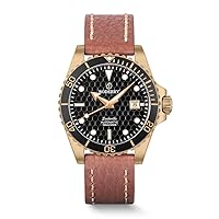 BODERRY Original Japanese Automatic Dive Watches for Men,Bronze Case with Sapphire Crystal -100M Waterproof Mens Mechanical Wrist Watches with Rotating Bezel & Screw Down Crown…