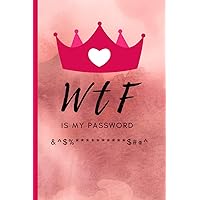 Online Princess WTF Is My Password: Password Book Log Book Pocket Size Pink Cover 6