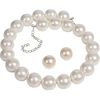 Forum Novelties Pearl Necklace Earrings
