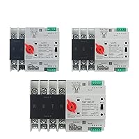YCQ4-100E Series 2P 3P 4P Din Rail ATS Dual Power Automatic Transfer Switch Electrical Selector Switches Uninterrupted Power (Color : 3P, Size : 63A)