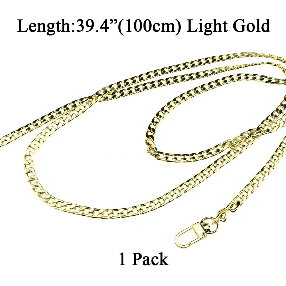 HAHIYO Mini Pochette Purse Chain Strap Slim Wide 7mm for LV  Length 55.1 inches Extra Thick 2.6mm Shiny Gold for Shoulder Cross Body  Sling Handbag Wallet Clutch Comfortable Flat Metal Strap