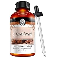 Oil of Youth Sandalwood Essential Oil - Therapeutic Grade for Aromatherapy, Diffuser, Meditation, Candle Soap Making - Dropper - 4 fl oz