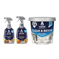 Astonish Specialist Kitchen Bundle -Includes Extra Strength Grease Lifter with Baking Soda, Multi Surface Cleaner (Orange Grove Scent) & Clean & Revive Foaming Powder For Coffee Mugs & Stainless Steel