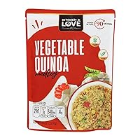 Kitchen & Love Vegetable Quinoa Medley, Pre Cooked, Microwave Ready Pouch, Shelf Stable, Non Gmo, Gluten & Dairy Free, Plant Based, Kosher, Vegan, 8 Oz, 6-Pack