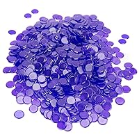 Deluxe Translucent Purple Standard Plastic Bingo Chips - 1000 Pack!