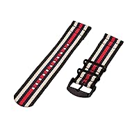 Clockwork Synergy - 18mm 2 Piece Classic Nato PVD Nylon Black / Tan / Navy / Red Replacement Watch Strap Band