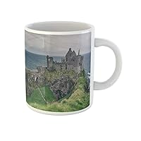 Coffee Mug Dunluce Medieval Castle Sea Coast Ireland Northern Antrim Architecture 11 Oz Ceramic Tea Cup Mugs Best Gift Or Souvenir For Family Friends Coworkers