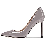Mettesally Women's High Heels Closed Pointed Toe Pumps Stiletto Heel Party Wedding Basic Shoes