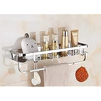 Towel Racks,Towel Rack,Wall-Mounted Towel Holder with Hooks,Bathroom Shelves,Kitchen Shelves,Bathroom Towel Rail/Silver/D-30Cm