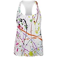 Old Glory Splatter Paint White All Over Womens Work Out Tank Top