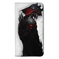 RW2111 Dark Samurai PU Leather Flip Case Cover for Google Pixel 4a