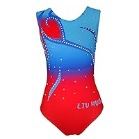 Red and Blue Stylish Gymnastic Tights for Girls for Flexibility and Comfort