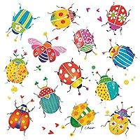 Bug Party Beverage Napkins - 40CT | Two Packs of 20CT Fun Ladybug Paper Cocktail Napkins