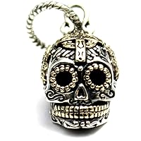 COSUMOSU Mexican Skull Sugar 0.94inch Cross 925 sterling silver Pendant