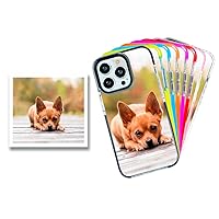 Case Compatible with iPhone 15 Pro Personalized with Your Favorite Photo or Image, Protector Compatible with iPhone 15 Pro Customizable, Case Compatible with iPhone Customized Black Border