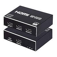 1x3 HDMI Splitter, 1 in 3 Out HDMI Splitter Audio Video Distributor Box Support 3D & 4K x 2K Compatible for HDTV, STB, DVD, PS3, Projector Etc