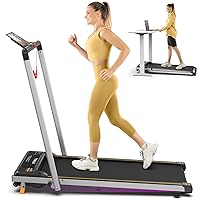 Walking Pad Under Desk Treadmill for Home Office, Portable Mini Walking Jogging Treadmill with Incline, 330LBS Capacity, LED Display, Remote Control