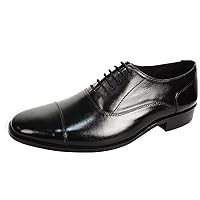 Mens Casual Leather Oxfords - Casual Mens' Tuxedo Shoes - Formal Slip on Leather Shoes