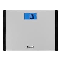 Escali Detecto D119 Low Profile Extra Wide Body Weight Bathroom Scale, Digital LCD Display, 440lb Capacity, 1 Count (Pack of 1), 16