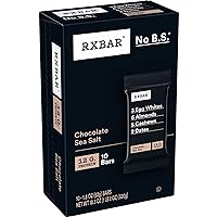 RXBAR Protein Bars, Protein Snack, Snack Bars, Chocolate Sea Salt, 18.3oz Box (10 Bars)