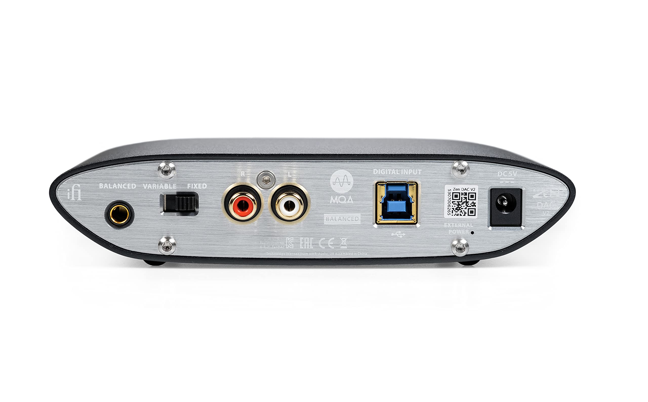 iFi Zen DAC V2 | Desktop Digital Analog Converter with USB 3.0 B Input only/Outputs: 6.3mm Unbalanced / 4.4mm Balanced/RCA - MQA DECODER - Audio System Upgrade (Unit only)