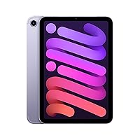 iPad Mini (6th Generation): with A15 Bionic chip, 8.3-inch Liquid Retina Display, 256GB, Wi-Fi 6 + 5G Cellular, 12MP front/12MP Back Camera, Touch ID, All-Day Battery Life – Purple