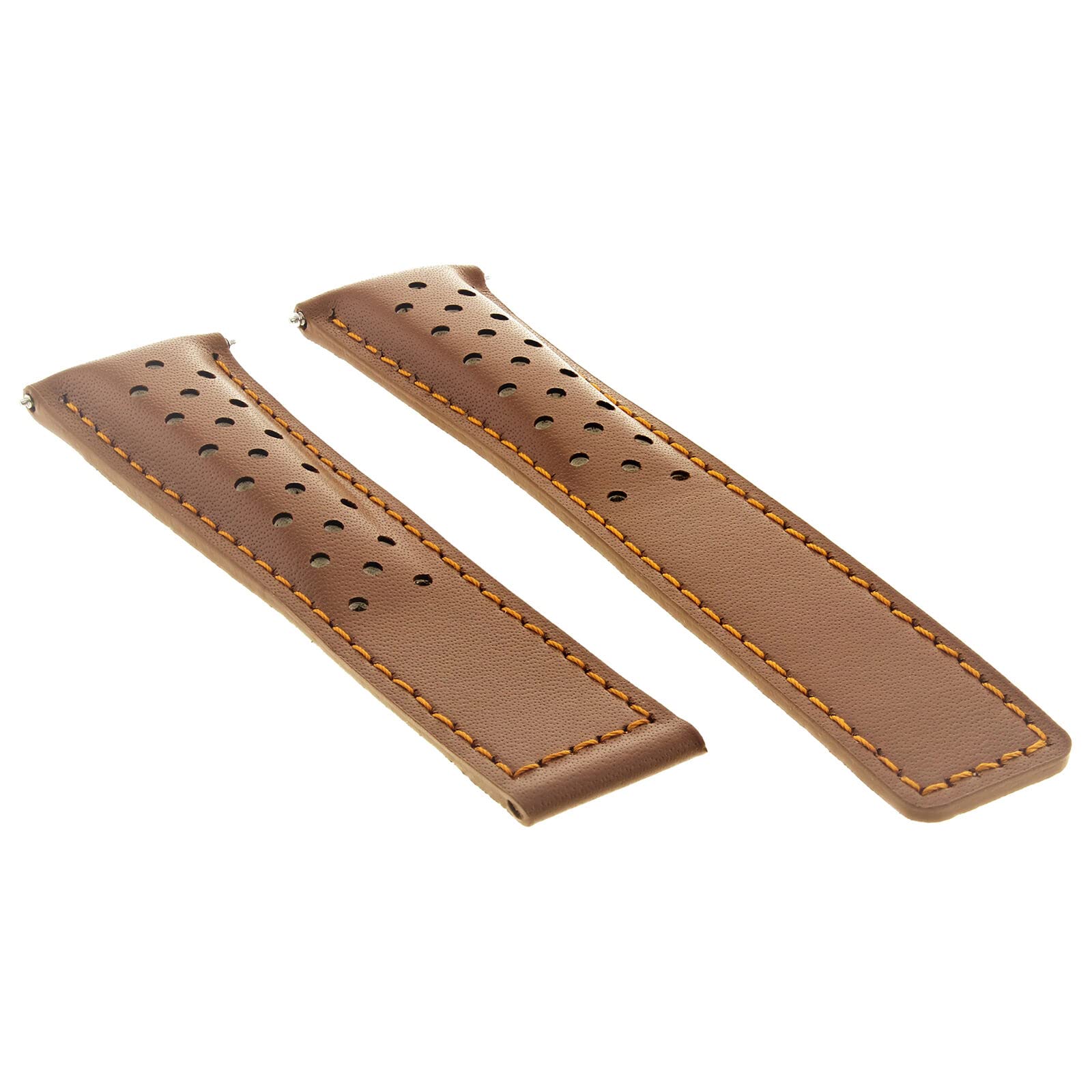 19-20-22mm Leather Watch Band Strap Compatible with Oris Artix Sport Perforated + D/Clasp