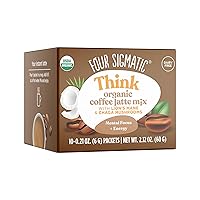 Mushroom Coffee Latte by Four Sigmatic | Daily Dose Alternative | Organic Instant Coffee Latte Mix with Lion's Mane, Chaga Mushrooms & Coconut Milk Powder | Keto & Dairy-Free | 10 Count