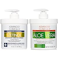Advanced Clinicals Aloe Vera Skin Repair Cream + Retinol Firming Cream Set