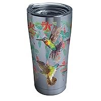 Tervis Colorful Hummingbirds Triple Walled Insulated Tumbler Travel Cup Keeps Drinks Cold & Hot, 20oz Legacy, Stainless Steel