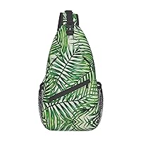 Sling Bag Bird Pattern Print Sling Backpack Crossbody Chest Bag Daypack For Hiking Travel
