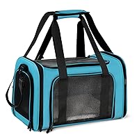 Henkelion Large Cat Carriers Dog Carrier Pet Carrier for Large Cats Dogs Puppies up to 25Lbs, Big Dog Carrier Soft Sided, Collapsible Travel Puppy Carrier - Large - Blue