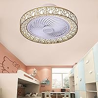 Living Room Ceiling Fan ,Dimmable Fan Lighting with Remote Control, 20'' Enclosed Fan, Semi Flush Mount For living room, bedroom, dining room, etc.