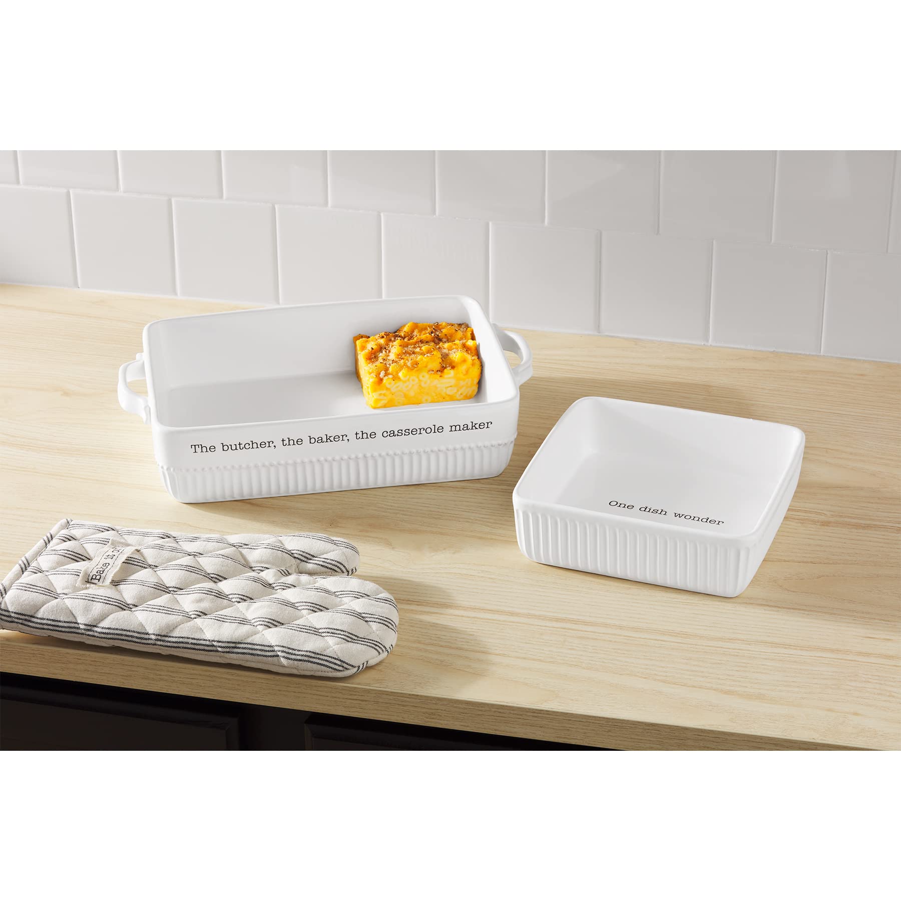 Mud Pie, White, Circa Baker Set, small 8